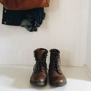 Lace Up Leather Boots